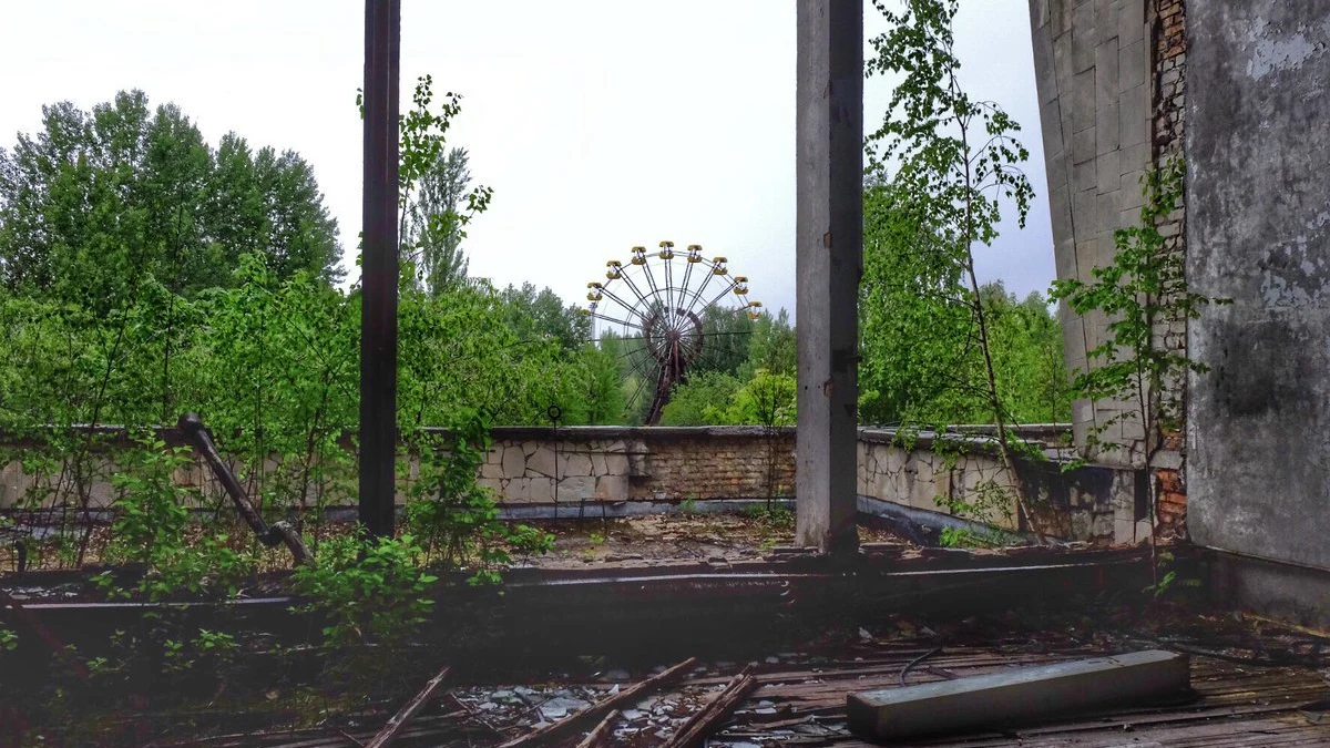 Fotografía de la ciudad de Prípiat, en la zona de exclusión de Chernobyl Toma la pastilla roja