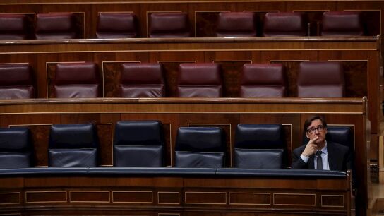 El ministro de Sanidad, Salvador Illa, en el Congreso