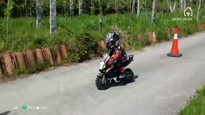El peque&ntilde;o Luca 'terremoto' , preparado para ir al circuito cuando el coronavirus lo permita