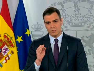 Pedro Sánchez, durante su comparecencia de este sábado