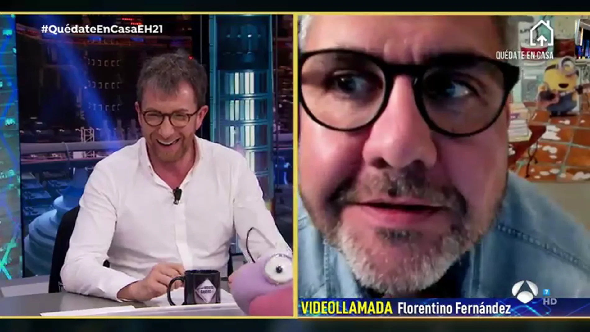 Florentino Fernández, 'avergonzado' tras mostrar su look durante la videollamada en 'El Hormiguero 3.0': "Estas cosas no son necesarias mostrarlas"