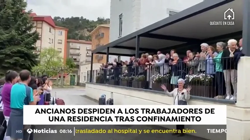  35 d&iacute;as despu&eacute;s de confinarse en una residencia en Pamplona ancianos y cuidadores est&aacute;n libres de coronavirus