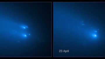 El Hubble capta la ruptura del cometa Atlas