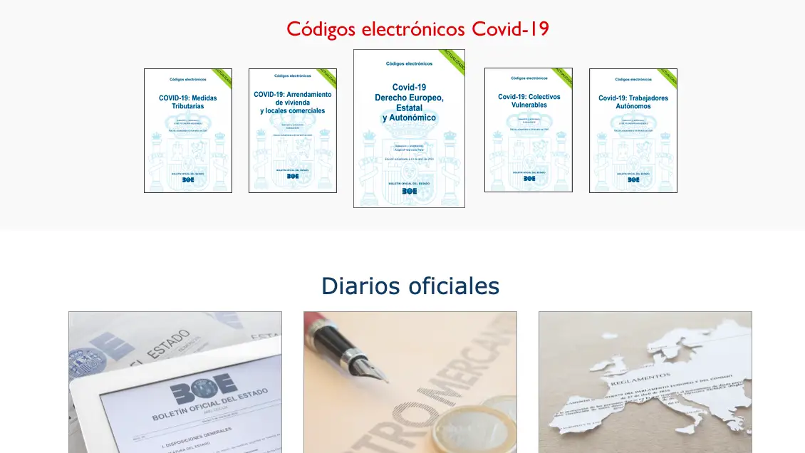 Pantallazo del BOE a través de internet Pantallazo del BOE a través de internet