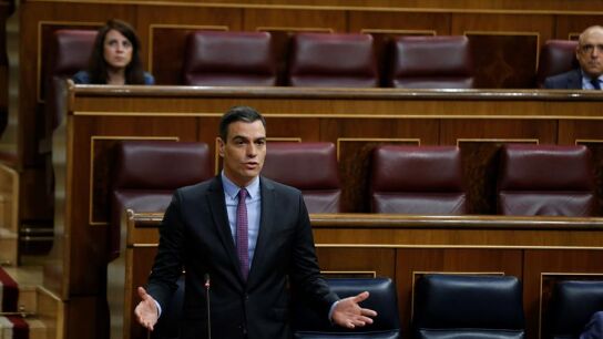 Pedro S&aacute;nchez en la sesi&oacute;n de control 