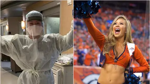 Gabriela Windey, de 'cheerleader' de los Broncos a enfermera contra el coronavirus Gabriela Windey, de 'cheerleader' de los Broncos a enfermera contra el coronavirus