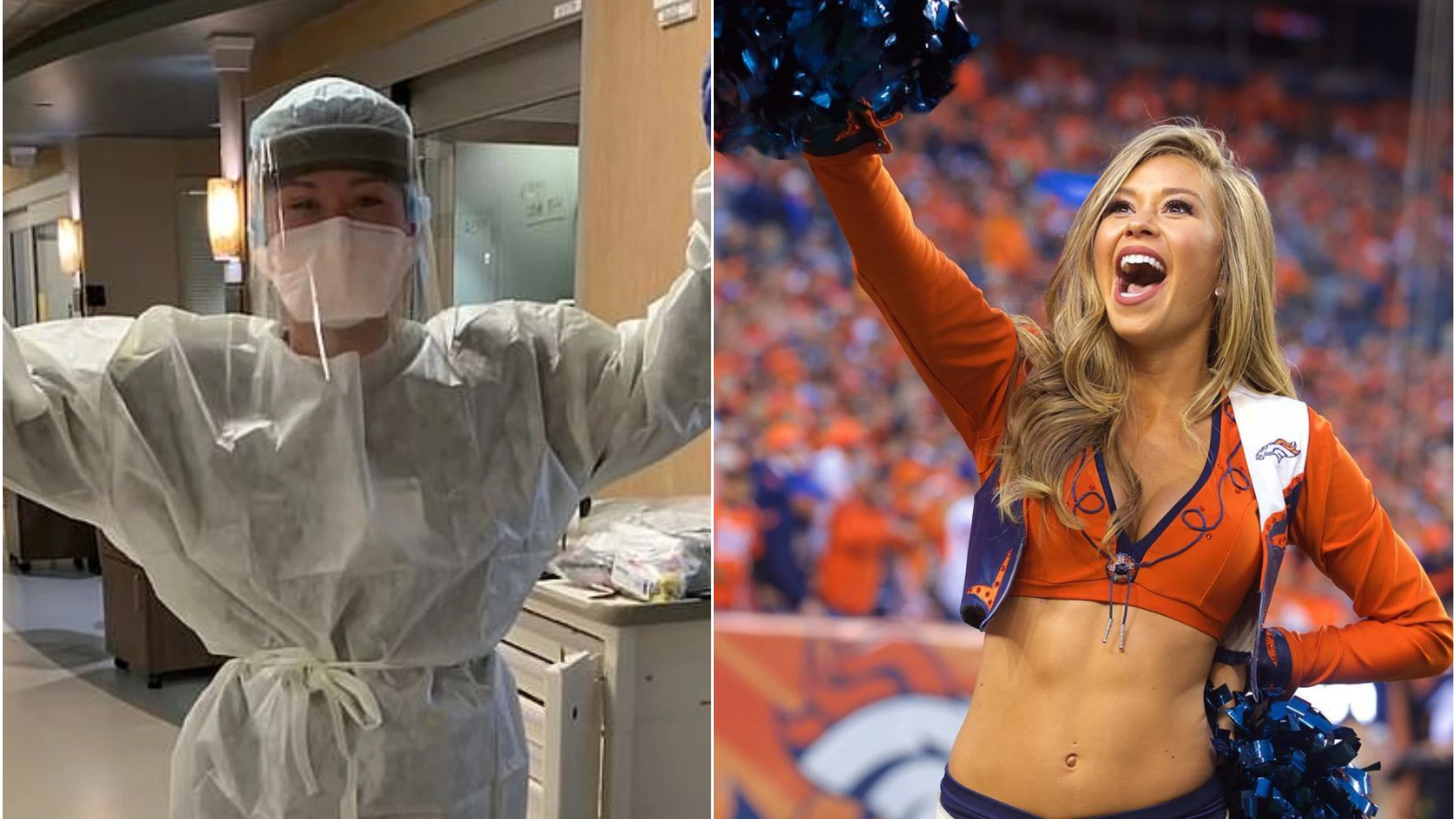 Gabriela Windey, de 'cheerleader' de los Broncos a enfermera contra el coronavirus Gabriela Windey, de 'cheerleader' de los Broncos a enfermera contra el coronavirus
