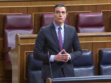 Pedro Sánchez en la sesión de control 