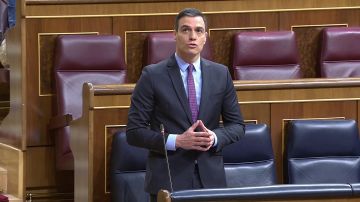 Pedro Sánchez en la sesión de control 