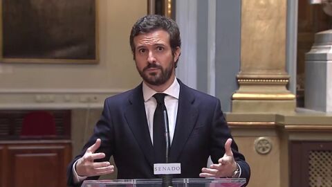 Pablo Casado deja en el aire su apoyo al estado de alarma por el coronavirus: "No puedo ser c&oacute;mplice de un plan que nos lleva a la ruina"