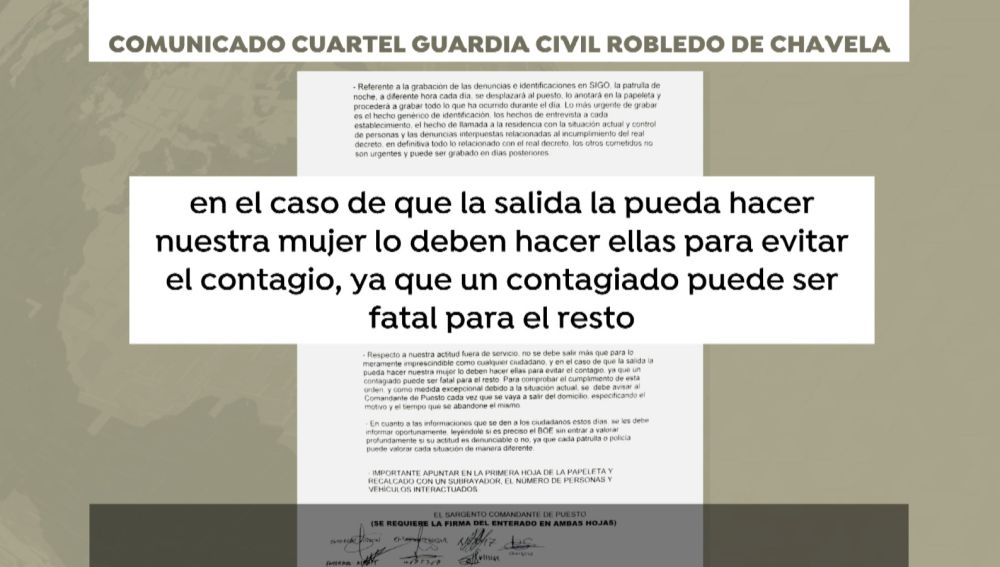 Orden de la Guardia Civil de Robledo de Chavela