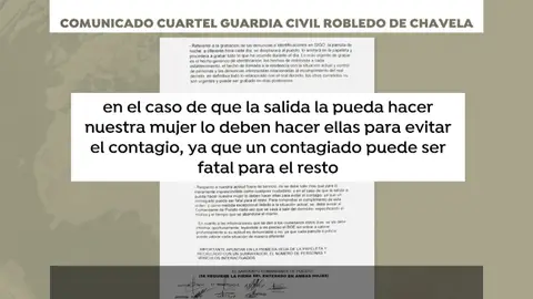 Orden de la Guardia Civil de Robledo de Chavela Coronavirus. Orden Guardia Civil