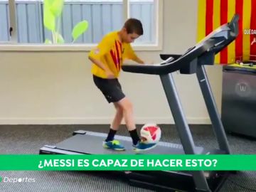 El increíble control de balón de un canterano del Barcelona sobre una cinta de correr