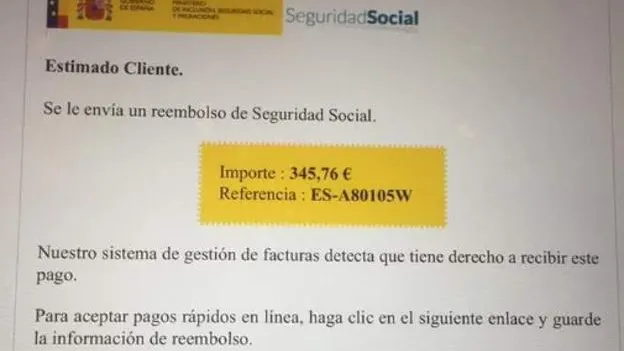 El timo de la devolución de la Seguridad Social Internet