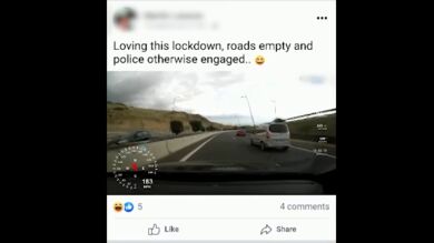 Conduce a 264 km/h por una autovía de Tenerife, donde el límite de velocidad permitido está en 120 