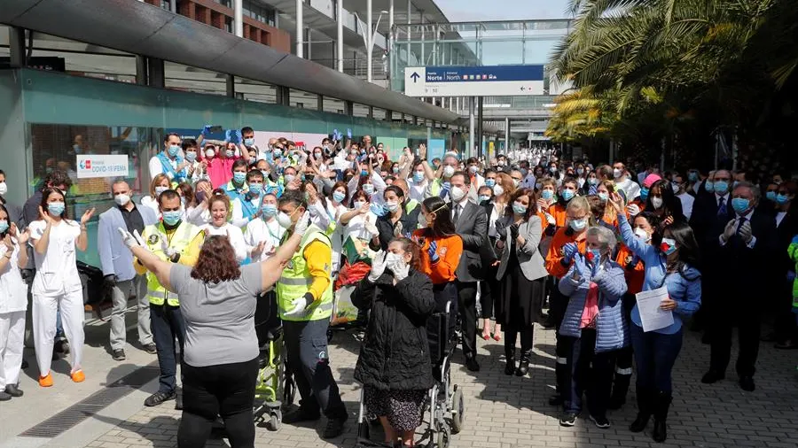 Despedidas en el hospital de Ifema
