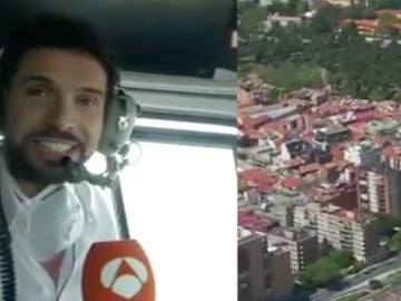 Antena 3 Noticias graba desde el aire la ciudad de Madrid 