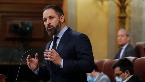 Santiago Abascal, durante su intervención en el Congreso de los Diputados Santiago Abascal, durante su intervención en el Congreso de los Diputados