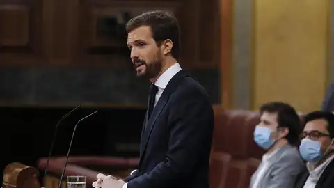 Pablo Casado en el Congreso de los Diputados donde votará 'no' a la prórroga del estado de alarma Pablo Casado en el Congreso de los Diputados donde votará 'no' a la prórroga del estado de alarma