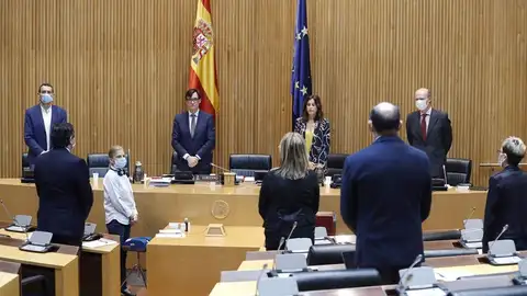 Minuto de silencio en la comisión en el Congreso del ministro de Sanidad, Salvador Illa Minuto de silencio en la comisión en el Congreso del ministro de Sanidad, Salvador Illa