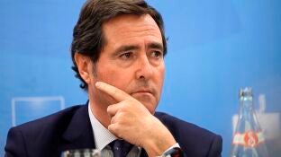 El presidente de la CEOE, Antonio Garamendi