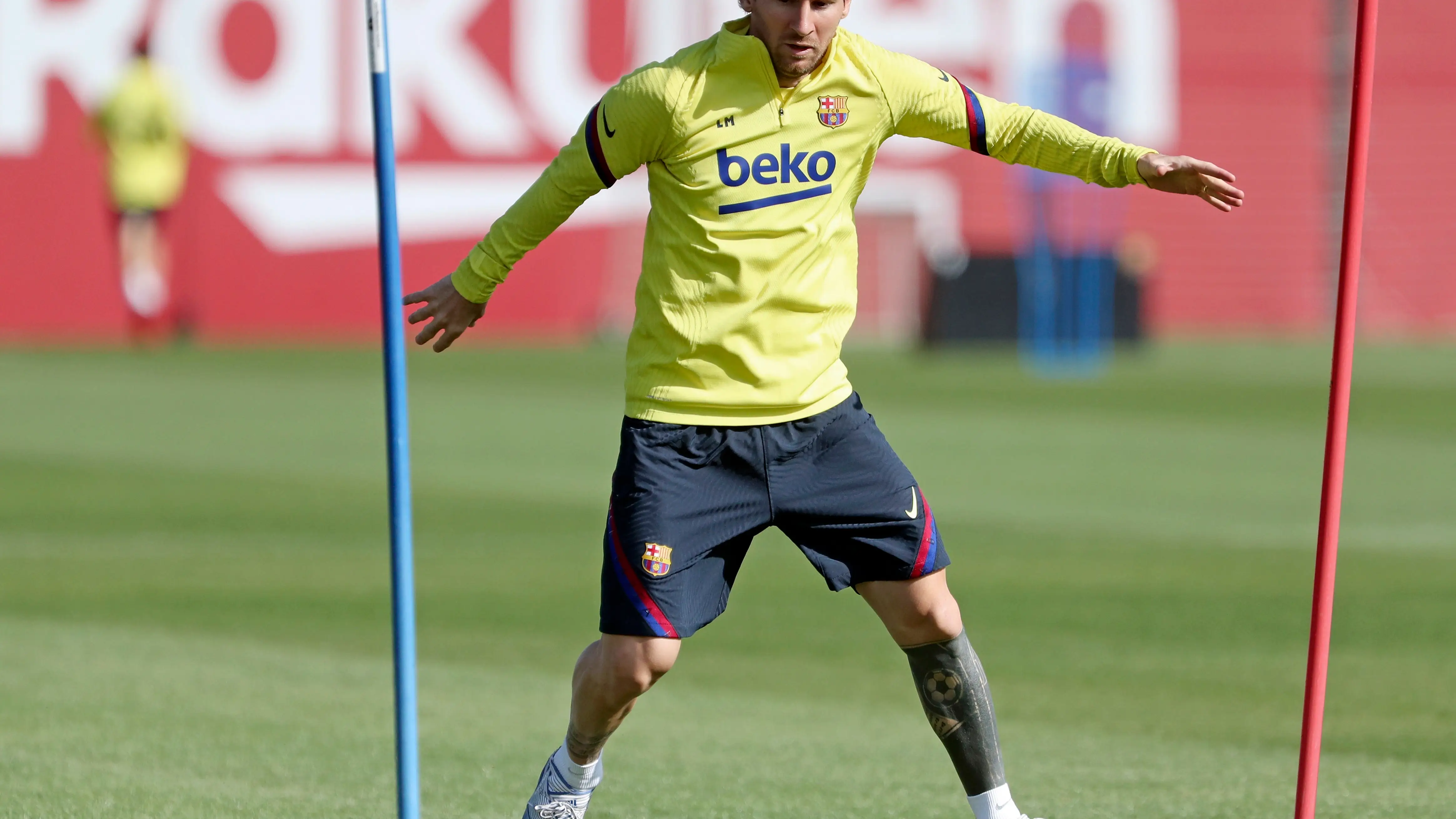 Leo Messi se entrena en la Ciudad Deportiva del FC Barcelona Leo Messi se entrena en la Ciudad Deportiva del FC Barcelona