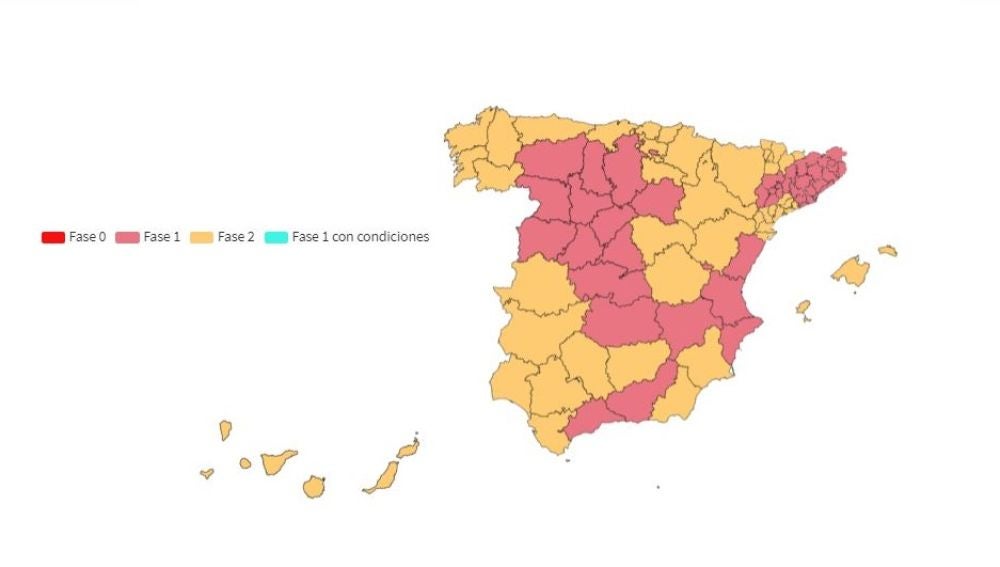 Mapa de coronavirus en España