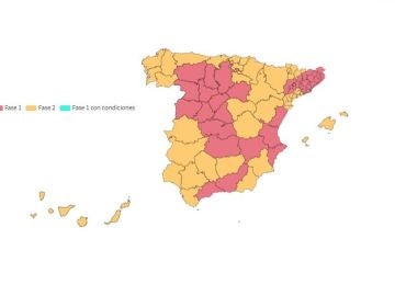 Mapa de coronavirus en España