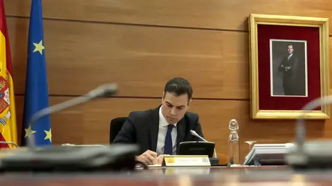 Pedro Sánchez, durante el Consejo de Ministros Extraordinario del 22 de mayo Pedro Sánchez, durante el Consejo de Ministros Extraordinario del 22 de mayo