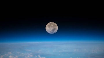 La Luna vista desde la Estación Espacial Internacional 