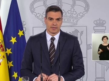 Pedro Sánchez hablando sobre el estado de alarma y el coronavirus