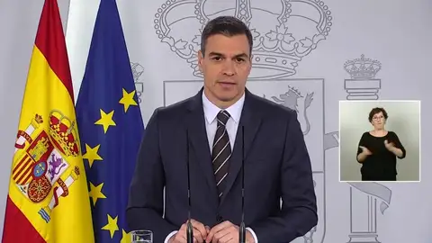 Pedro Sánchez hablando sobre el estado de alarma y el coronavirus Pedro Sánchez hablando sobre el estado de alarma y el coronavirus