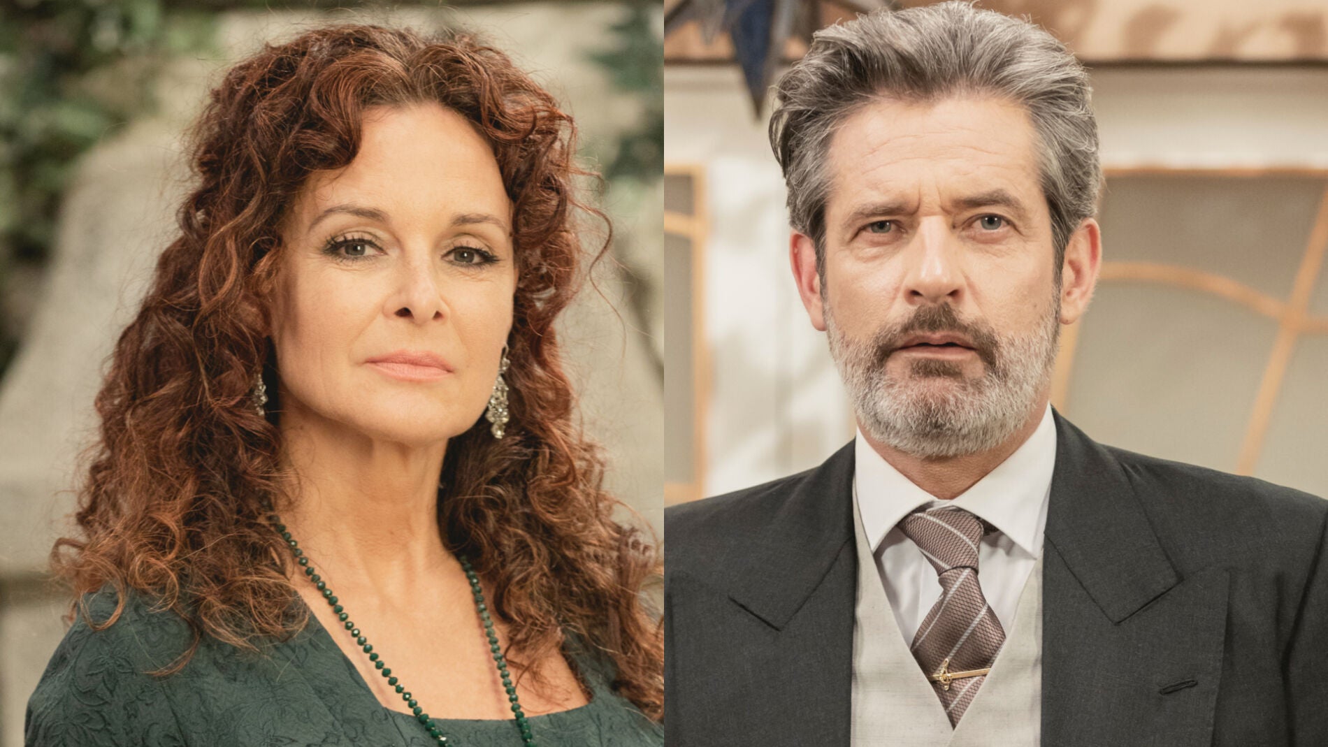 Silvia Mars&oacute; y Virgil Mathet, Isabel de los Visos y Jean Pierre en 'El secreto de Puente Viejo'