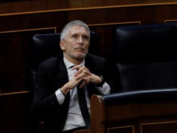 El ministro del interior, Fernando Grande Marlaska, durante la sesión de control al Ejecutivo 