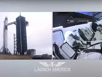 Imágenes del directo del lanzamiento de la NASA y SpaceX cancelado Imágenes del directo del lanzamiento de la NASA y SpaceX cancelado