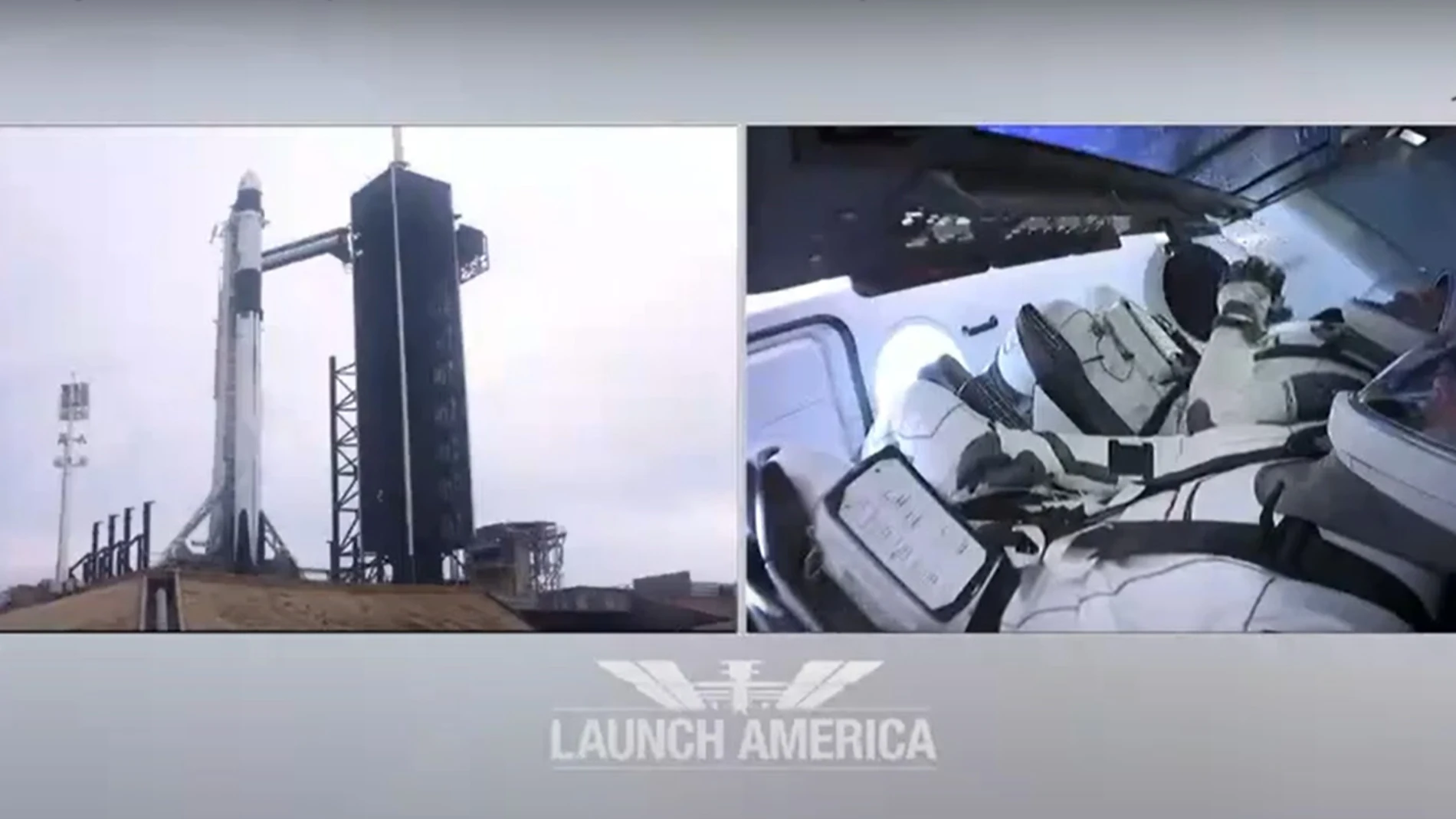 Imágenes del directo del lanzamiento de la NASA y SpaceX cancelado Imágenes del directo del lanzamiento de la NASA y SpaceX cancelado