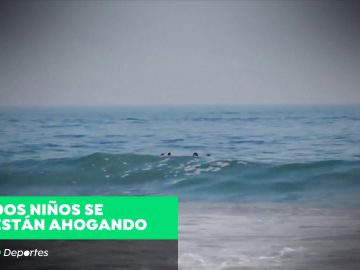 Dos surfistas salvan a dos niños en Galicia