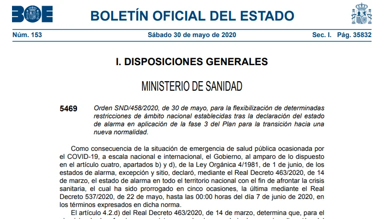 BOE sábado 30 de mayo de 2020 BOE sábado 30 de mayo de 2020