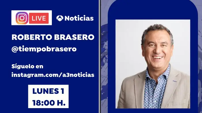 Charla en directo con Roberto Brasero A través de nuestro Instagram de A3Noticias