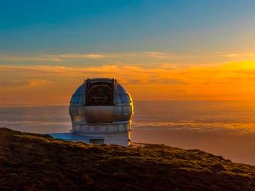 Vista del mayor telescopio del mundo, el Grantecan, en Santa Cruz de Tenerife