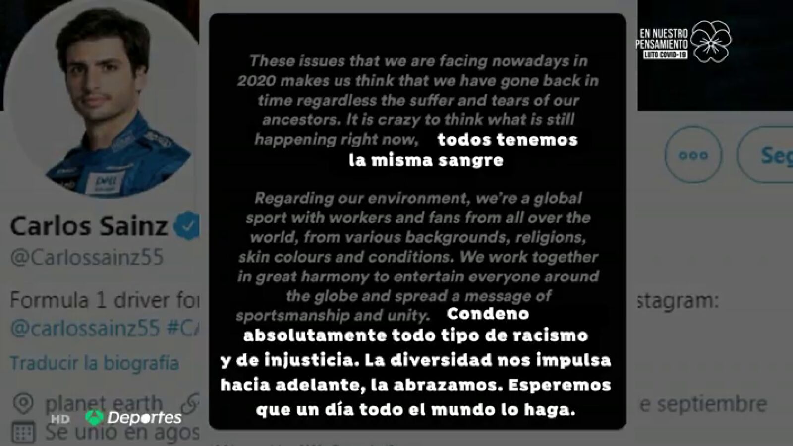 Carlos Sainz responde a Hamilton: 