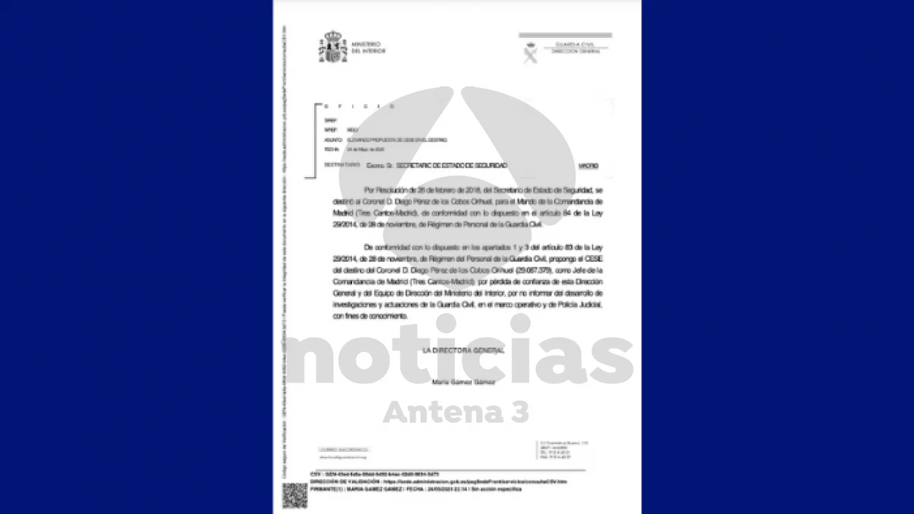 Informe sobre P&eacute;rez de los Cobos