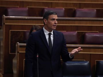 Pedro Sánchez en el Congreso de los Diputados donde se votará la prórroga del estado de alarma 