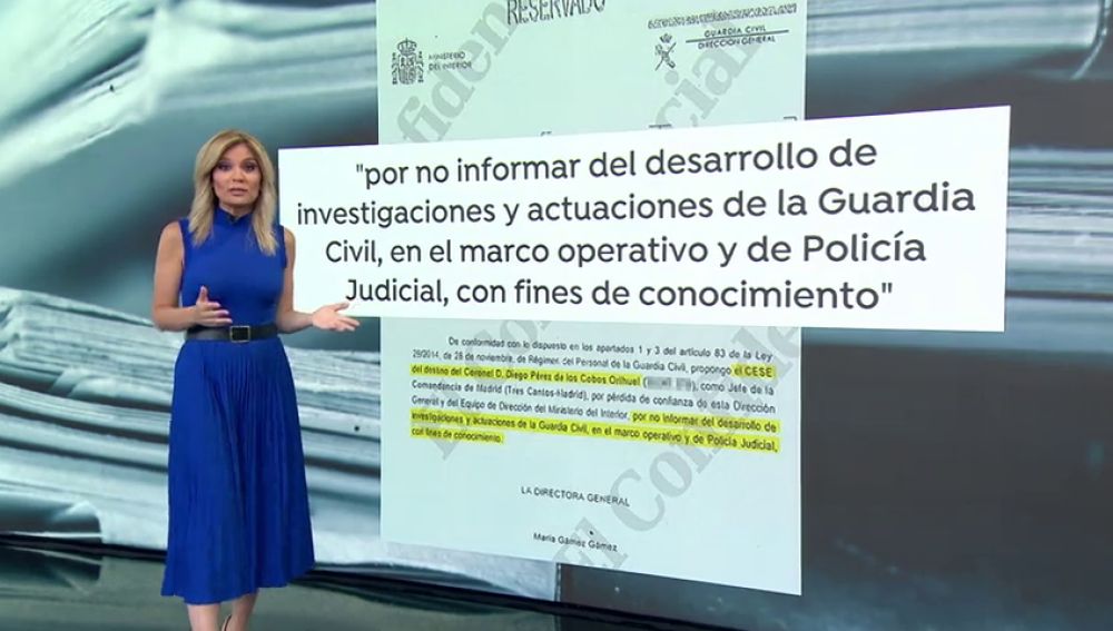Pérez de los Cobos piensa utilizar el oficio de la directora de la Guardia Civil en el recurso por su destitución 