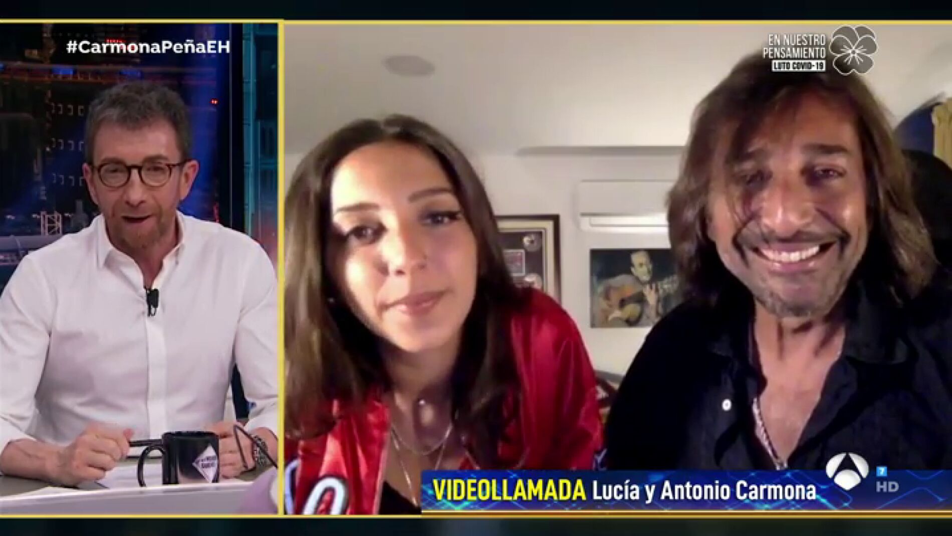Antonio Carmona presenta a su hija Luc&iacute;a