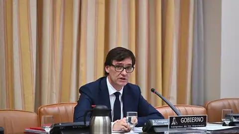 El ministro de Sanidad, Salvador Illa, durante su comparecencia en la Comisión correspondiente del Congreso El ministro de Sanidad, Salvador Illa, durante su comparecencia en la Comisión correspondiente del Congreso