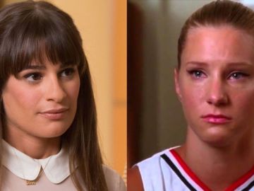 Lea Michele y Heather Morris en 'Glee' como Rachel Berry y Brittany Pierce