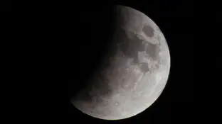 Imagen de archivo de un eclipse lunar Imagen de archivo de un eclipse lunar