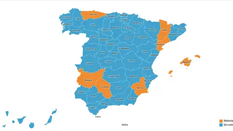 Mapa rebrote Mapa rebrote