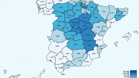 Mapa de España sobre la segunda oleada del estudio de seroprevalencia sobre el coronavirus Mapa de España sobre la segunda oleada del estudio de seroprevalencia sobre el coronavirus